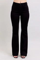 High Waist Star Seam Detail Flare Plus Size Judy Blue BK 0(24)